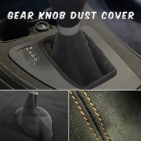 Custom in Alcantara Suede Gear knob Dust Cover For BMW E90 E91 E92 Car Shift Knob Cover Auto Interior Accessories Car-styling