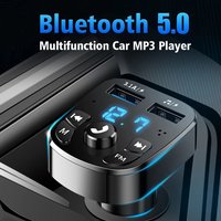 Bluetooth 5.0 Car FM Transmitter 3.1A Fast Charging Dual USB Car Charger Hands-Free Call MP3 Player with LED Display for All Car