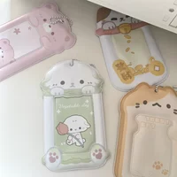1 Pc Kawaii Animal Cartoon Card Holder 3-inch Korean Kpop Idol Photo Card PVC Card Deco Storage Student Bag Protective Cover