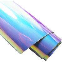 Iridescent Holographic Change Colour Faux Synthetic Leather Fabric For Bowes Earring Decoration BH028