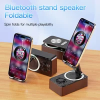 3-in-1-Handyhalterung, Bluetooth-Lautsprecher, Powerbank, drehbar, faltbar, fauler Desktop-Halter, Ständer für Handy, Tablets, iPad