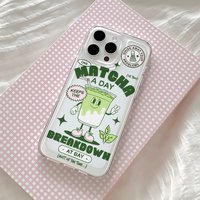 Matcha Milk Tea Lichee Phone Case For Samsung Galaxy S25 S24 S23 S22 S21 S20 FE Note20 Note10 Edge Plus Ultra Lite 5G Back Cover