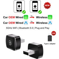 2026 Wireless CarPlay Android Auto Adapter USB Dongle Smart Mini Box Plug and Play Universal for Toyota Nissan Honda Ford Car