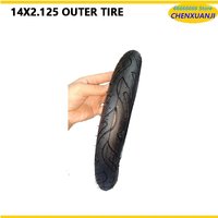Heavy Duty 14x2.125 14 Inch Outer Tire for Electric Bicycles and Compatible Folding Bike Wheels