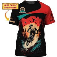 AliExpress MTB Custom Name T-shirt Men Women DIY Personality Design Short Sleeve T Shirts Mountain Bike Hobby Cool Pattern 3D Print Tee