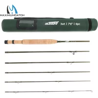 MAXIMUMCATCH 7-8ft 2-4WT Cruiser Ultralight Travel Fly Rod IM10 Carbon 6pcs Backpacking Fly Fishing Rod