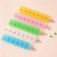 New Hot Premuim Portable Travel Mini 7 Days 7 Grids Pill Container Box Cases Organizer Storage for Vitamin Medicine Fish Oils