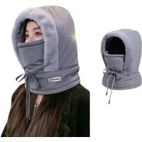 AliExpress NONE New Cold Weather Thermal Balaclava Scarf Winter Windproof Hood Hat Plush Neck Warmer Ski Face Mask For Outdoor Activities