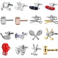 High quality pens hammers masks cufflinks for men's weddings French shirts boxing gloves cufflinks, factory direct wholesale