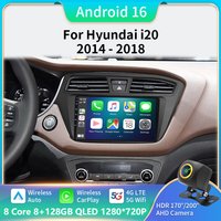 Android 16 Carplay Auto 5G For Hyundai I20 LHD 2014 2015 2016 2017 2018 Car Radio Multimedia Player Stereo Head Unit 2din Audio image 4