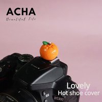 DIY Lovely Camera Hot Shoe Cover Protective Cap Fruit for Canon Sony Nikon Fuji XT5 XT50 XM5 Leica Mirrorless Accessories Orange