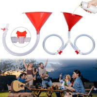 Beer Funnel,Double Head Beer Funnel Quick Flows Beer Bong Funnel Leak-Proof Drinking Funnel With Sealing Valves For Party Bar