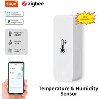 Tuya Zigbee Temperature And Humidity Sensor Indoor Thermometer For Home Work With Alexa Google Home Assistant zigbee gateway