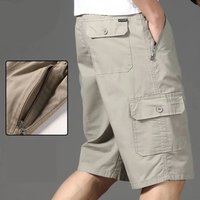 2026 New Men's Cotton Shorts Pants Male Summer Breathable Solid Color Cargo Shorts Fitness Streetwear