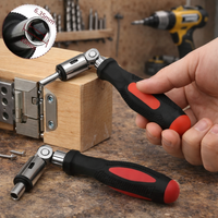 Multi-function Ratchet Screwdriver Set with 0-180° Angle Adjustment,Left & Right Turn Reversible | 1/4 Inch Hex Drive Interface