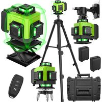 Selbstnivellierender Laser-Level 16 Linien 4D mit Magnetfuß & Stativ, 360° ° Drehbar, für Hausrenovierung, Bauarbeiten, Tischlerei