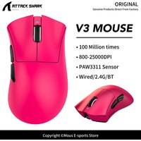 V3 ATTACK SHARK V3PRO Bluetooth Gaming Mouse Right-handed Mouse PAW3311 Sensor 100 Million Times and 1000Hz for Wireless Mouse