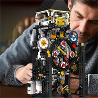 New Technical Cyberpunk Clock Model Building Blocks Sets MOC Puzzle Education Toys Bricks Blocks Kits for Kid Adult Gift