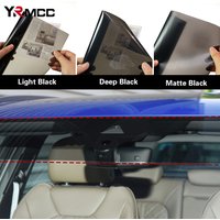 Car Windshield Sunshading Sticker Anti-UV Protection Black Film Front Window Sunshade Tape for Car Accessories Summer Supplies