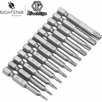 T5 T6 T7 T8 T9 T10 T15 T20 T25 T27 T30 T40 Torx Screwdriver Bit Set Hex Security Magnetic Head 1/4" Hex Shank Drill Bits