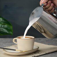 350/600/1000ml Milk Jugs Fashion Silvery Stainless Steel Milk Craft Milk Frothing Pitcher Coffee Latte Frothing Art Jug Mug Cup