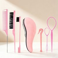 7pcs professional hair styling set, scalp massage and cleaning, suitable for both dry and wet hair, special for real hair wigs