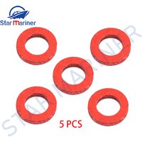 90430-08020-0 Plastic Lower Unit Oil Drain Screw Gasket Red 5PCS For Yamaha Parsun Outboard Motor 90430-08020-00 90430-08003