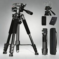 60" Heavy Duty Camera Tripod Iron Phone Tripod for Video Recording Photo Vlog