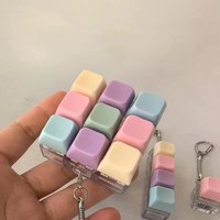 New 1/4/9 Keys Keyboard Fidget Toy, Anti-Stress Game Button Pinch Tester Soft Keychain Squeeze Toy for Office Desk Stress Relief