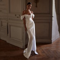 Eightree White Mermaid Wedding Dresses Women Off The Shoulder Lace Bridal Dress Elegant Wedding Evening Prom Gowns Customized