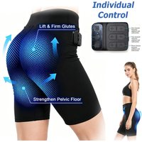 EMS Muscle Stimulation Massager Shorts Wireless 3-Zone Microcurrent Pulse Yoga Training Pants Abdomen Glute Pelvic Floor Muscle