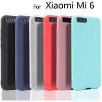 For Xiaomi Mi6 Mi 6 5.15"inch Matte Candy Solid color Silicone TPU soft case for Xiaomi Mi 6 Mi6 Fundas cover case