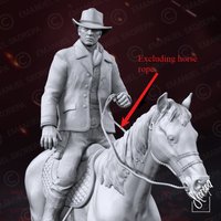 1/24 Scale Resin Figure Assembled Model Kit Western Cowboy Gunner Hobby Miniature Toy Unassembled and Unpainted