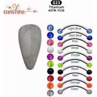 Pair G23 Titanium Snake Eye 16G Tongue Piercing Ring Nipple Piercing Tongue Rings Barbell Piercing Banana Jewelry Lengua