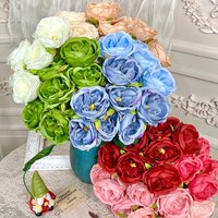 7 Forks Faux Rose Bouquet,ideal for bridal shower, festival gathering, farmhouse style, romantic scene and aesthetic room orname