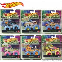 Hot Wheels Monster Trucks Jfx08 5 Alarm Glow In The Dark Diecast Model Collectible Toy Truck Big Off Road Tires Hobby Vehicle