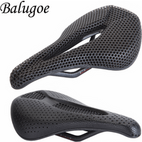 BALUGOE Bicycle 3D Printed Carbon Carbon Saddle Comfortable Road Bike MTB Seat Cozy Honeycomb Cushion Carbon 3D Seat Cushion