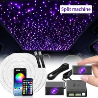 RGBW 1+1/2 Split Machine Car Roof Star Light 16 Color APP Control Fiber Optic Star Ceiling Light Starry Sky ceiling for Car Home