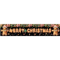 Black Merry Christmas Banner Christmas Decor for Home 2025 Indoor Outdoor Decor Xmas Flag Navidad Noel Natal Gifts New Year 2026