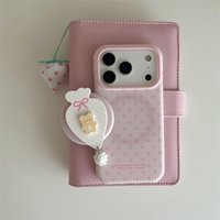 Pink Polka Dot Case With Bear Candy Stand For MagSafe For iPhone 15 16 17 Pro Max INS Kawaii Style Shockproof Cover iphone 17 ca