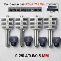 Upgraded Hotend Kit For Bambu Lab A1/A1/A2L Mini All-in-one Hot End Assembly 0.2/0.4/0.6/0.8mm Hardened steel Nozzle 3D Printer
