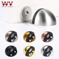 WV Door Stopper Security Protection Sticker Hidden Door Holder Catch Floor Nail-free Lock For Door Draft Stop Door Hardware