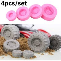 4 Teile/satz Silikon Kuchen Form Reifen Rad Muster DIY Backformen Fondant Muffin Schokolade Formen Cupcake Formen Kuchen Werkzeuge Backen