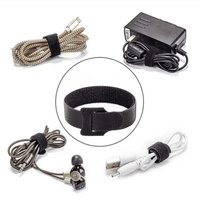 100 Cable Ties 150x12mm T-Buckle Strap Nylon Ring Strap Black Back-to-Back Data Cable Self-Adhesive Cable Management Ties