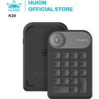 Huion K20 Keydial mini Keyboard for Drawing Tablet, PC and Phone,18 Keys Keyboard + Dial Controller,Upgraded version