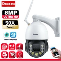 Kamera IP PTZ 8MP 4K Wifi Zoom 50X CCTV Zewnętrzna AI Alarm Ludzki Onvif Kamera Speed Dome Zasięg IR 120M Kamera Monitoringu iCSee