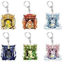 Creative Pokemon Anime Acrylic Pendant Keychain Sylveon Eevee Glaceon Espeon Flareon Vaporeon Jolteon Leafeon Accessories