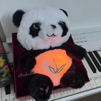 Baby Soothing Bear Soft Plush Toy Breathing Panda Plush Doll Snuggle Soothe Relaxing Music Glowing Belly Children Sleeping Aids