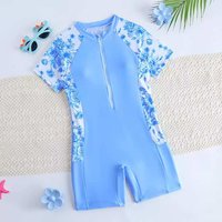 2026 Printed Girls Swimsuit One Piece Zipper Kids Swimwear Female Children's Bathers Bathing Swimming Swim Suit Summer Beachwear