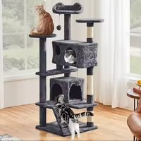 Custom Color Eco Friendly All Seasons Modern Solid Wood Cat Climbing Tower Basket Pet Furniture for Indoor Home